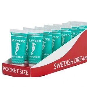NEW 12 pc Swedish Dream SEAWEED Hand Creme .75 oz Travel-Friendly (NO display)